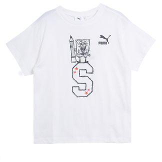 PUMA 8D430KA11A050FGS SPONGEBOB SQUAREPANTS x PUMA Big Kids' Graphic Tee