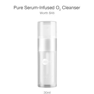 Skin Inc 9C9A8BE21DEA5AGS Skin Inc Pure Serum-Infused O2 Cleanser, 30ml - World's First One-Step Oxy-Bubble-to-Cream Gel Double Cleanser