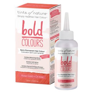 Tints of Nature B5DDABE0BC302FGS Tints of Nature Bold Colours Semi-Permanent Color Dye 70ml (Rose Gold)