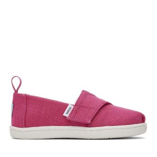 TOMS 583B7KS9DAC968GS Toms Alpargata Youth Slip On - Tiny Fuchsia Heritage Canvas