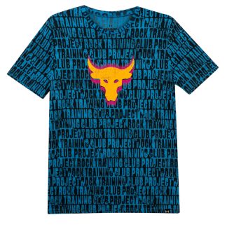 Under Armour C442CKA5B9AD28GS Project Rock BB Printed Short Sleeves Tee