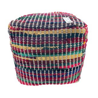 Upcycle4Better F145DHL74B3CBAGS Iridescent Ottoman