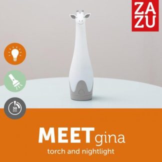 Zazu AB225HLFD017D5GS [Zazu] Rechargeable Torch with 7 Colors Night Light, Gina the Giraffe, Grey - 3years+