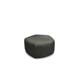 Zest Livings 34E1EHLA6C53CFGS Caceda Ottoman Large- Black