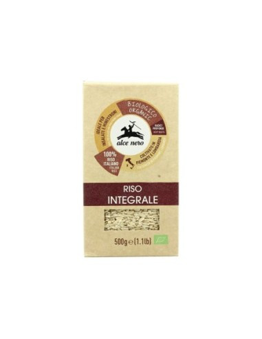 Alce Nero Organic Whole Wheat Rice - 500 gr
