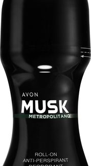 AvonMusk+ Metropolitano deodorante antitraspirante roll-on per uomo 50 ml