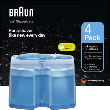 BraunCCR Refill LemonFresh cartucce di ricambio per la stazione di pulizia con profumazione Lemon Fresh 4 pz