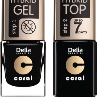Delia CosmeticsCoral Nail Enamel Hybrid Gel set da donna odstín 262× 11 ml