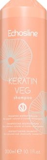 EchoslineKeratin veg Shampoo shampoo nutriente per rigenerare e rinforzare i capelli con amminoacidi 300 ml