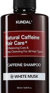 KUNDALCaffeine Shampoo White Musk shampoo naturale anti-caduta dei capelli 500 ml