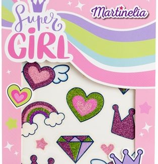 MartineliaSuper Girl Glitter Body Tatto tatuaggio per bambini 1 pz