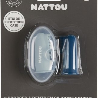NATTOUBaby Toothbrush spazzolino da dito per bambini con astuccio