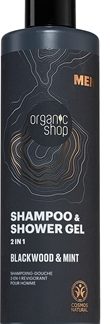 Organic ShopMen Blackwood & Mint shampoo e doccia gel 2 in 1 per uomo 280 ml