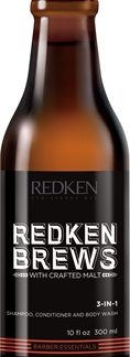 RedkenBrews shampoo, balsamo e gel doccia 3 in 1 300 ml