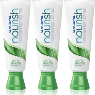 SensodyneNourish Gently Soothing dentifricio bioattivo al fluoro 3x75