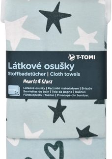 T-TOMICloth Towels Hearts & Stars asciugamano 80x100 cm 2 pz