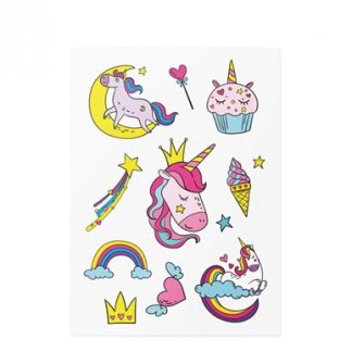 TATTonMeTemporary Tattoos Unicorns tatuaggio per bambini waterproof 3 y+ 1 pz