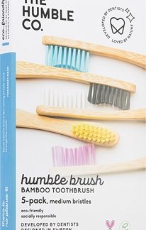 The Humble Co.Brush Adult spazzolino da denti in bambù medium I 5 pz