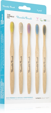The Humble Co.Brush Adult spazzolino da denti in bambù soft I 5 pz
