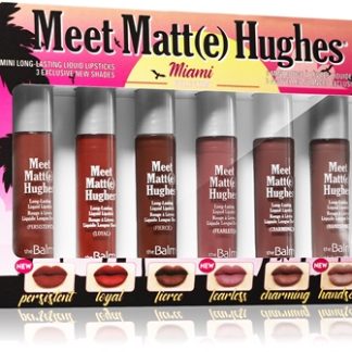 theBalmMeet Matt(e) Hughes Mini Kit Miami set di rossetto liquido per un effetto lunga durata