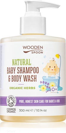 WoodenSpoonNatural shampoo e doccia gel per bambini con aroma di lavanda 300 ml