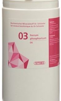 PHYTOMED SCHÜSSLER Nr3 Ferrum phosphoricum Tabl D 6 500 g