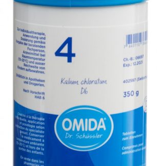 Omida Schüssler Nr4 Kalium chloratum Tabl D 6 Ds 350 g