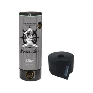 Eurostil Barber Line Rollo Papel Cuello Premium Negro 5uds