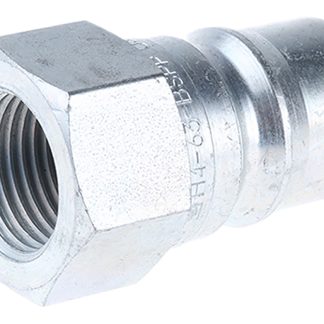 Giunto idraulico ad attacco rapido Parker, 60, 28 MPa max, filettatura G 1/2 Femmina, in Acciaio Giallo cromato,