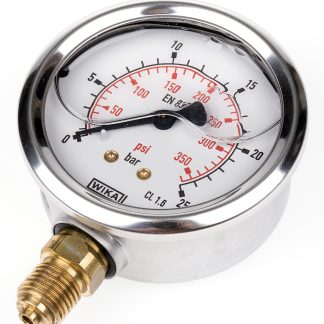 Manometro WIKA, 0bar → 25bar max, G 1/4, Ø est. 63mm