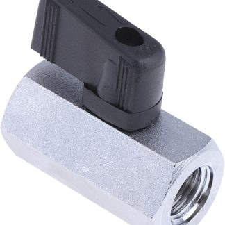 Valvola a sfera idraulica RS PRO, serie S.35, 2 vie, connessione G 1/4, 30bar max, in Ottone cromato