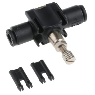 Regolatore di flusso Legris serie 7770, ingresso tubo 4mm, uscita tubo 4mm