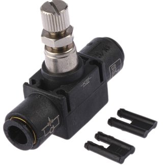 Regolatore di flusso Legris serie 7770, ingresso tubo 8mm, uscita tubo 8mm