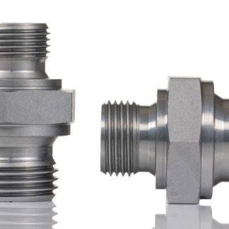 Diritto Parker, connettore A: Maschio BSPP, B: Maschio BSPP, in Acciaio