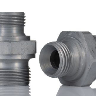 Adattatore filettato intermedio dritto idraulico Parker, connettore A: G 1/2, B: G 3/4 Maschio, in Acciaio