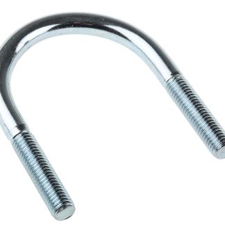 U-Bolt a testa Rotonda in Acciaio Zincato lucido RS PRO, filettatura M10 x 40mm x 60mm, Ø 10mm