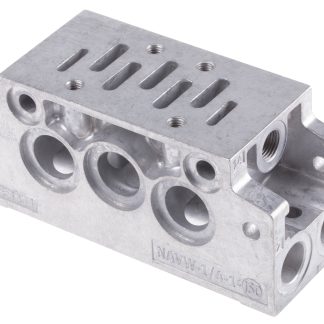 Base sub Festo NAVW-1/4-1-ISO, 2 stazioni, filettatura G 1/4, G 1/8, Alluminio