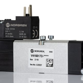 Valvola pilota con solenoide Norgren, funzione 5/2, azionamento Solenoide/Molla