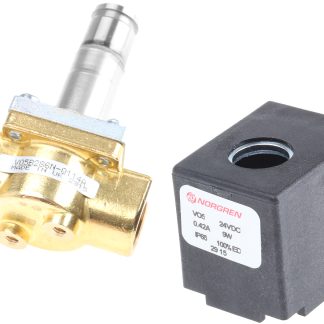 Elettrovalvole per pneumatica Norgren, G 1/4, funzione 2/2, azionamento Solenoide/Molla, 24V cc
