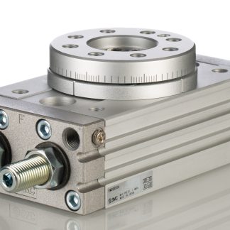 Attuatore rotante pneumatico SMC, foro da 25mm, rotazione di 190°, attacco M5 x 0.8, Rc 1/8
