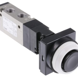 Valvola pneumatica a controllo manuale SMC, 5/2, con Pulsante, G 1/8