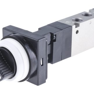 Valvola pneumatica a controllo manuale SMC, 5/2, con Selettore a rotazione, G 1/8