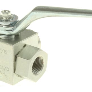 Valvola a sfera idraulica RS PRO, serie BK3, 3 vie, connessione G 3/8, 315bar max, in Acciaio