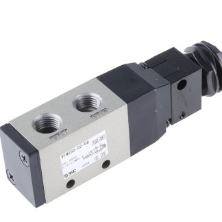 Valvola pneumatica a controllo manuale SMC, 5/2, con Selettore a leva, Rc 1/4