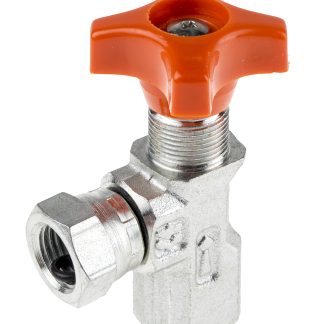Valvola di isolamento manometro, RS PRO, connessione G 1/4 Femmina, angolato, 400bar max, in Acciaio