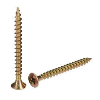 Vite per legno Svasata in Acciaio passivato giallo, zincato RS PRO 2.17poll. 55mm, filettatura 5mm, guida Pozidriv