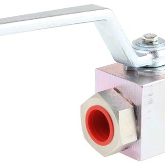 Valvola a sfera idraulica RS PRO, serie BKH, 2 vie, connessione G 3/4, 400bar max, in Acciaio zincato passivato