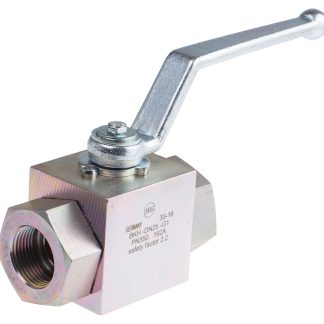 Valvola a sfera idraulica RS PRO, serie BKH, 2 vie, connessione G 1, 350bar max, in Acciaio zincato passivato
