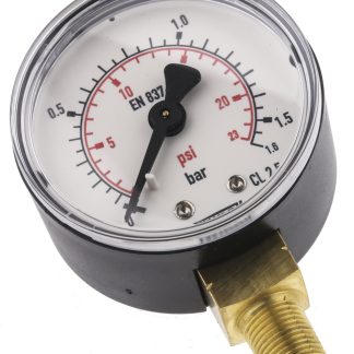 Manometro WIKA, 0bar → 1.6bar max, Ø est. 50mm