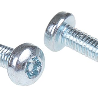 Vite di sicurezza Conica in Acciaio Zincato lucido RS PRO, filettatura M4 x 12mm, guida Pin Hex Recess